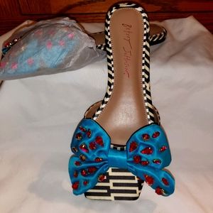 Betsey Johnson Satin Slides